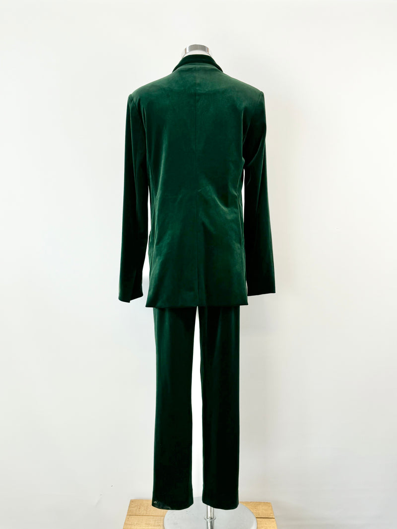 Storm Forest Green Velvet Two Piece Suit - AU8