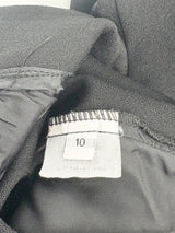 Nicholas Black Wool Zip-Leg Trousers - AU10