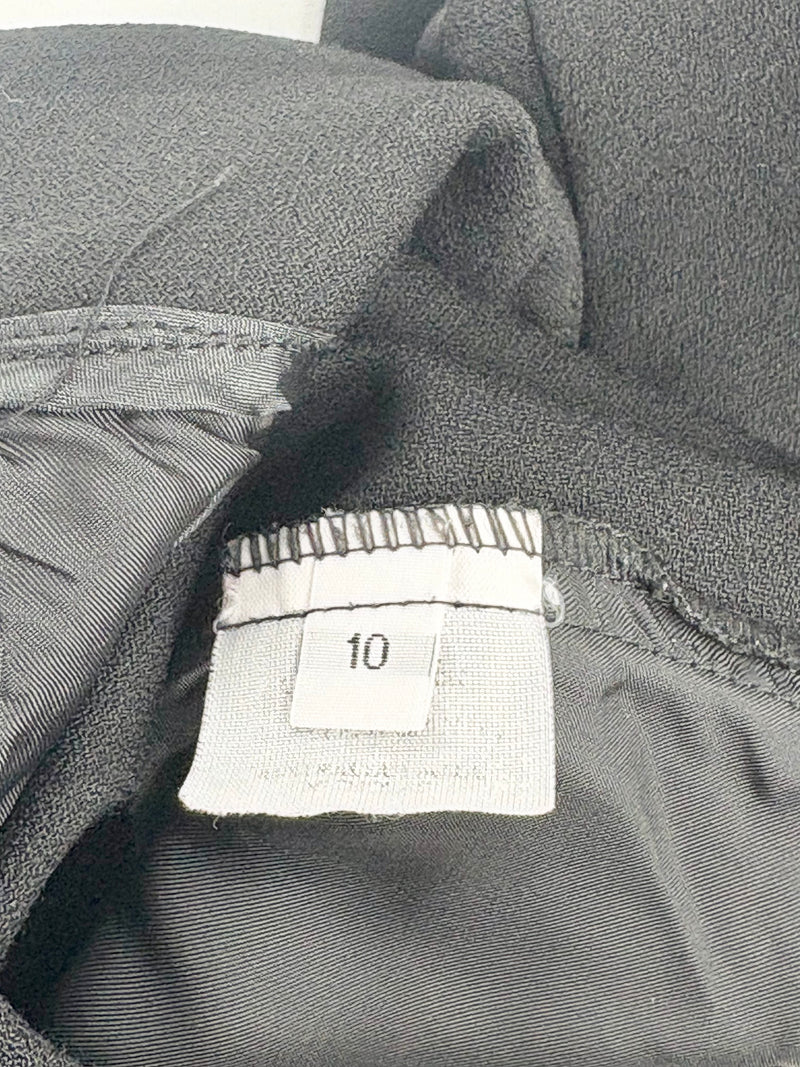 Nicholas Black Wool Zip-Leg Trousers - AU10