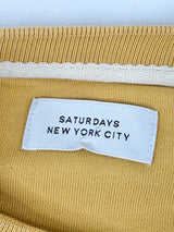 Saturdays NYC Mustard & Black Circles Crew Neck Sweater - XS