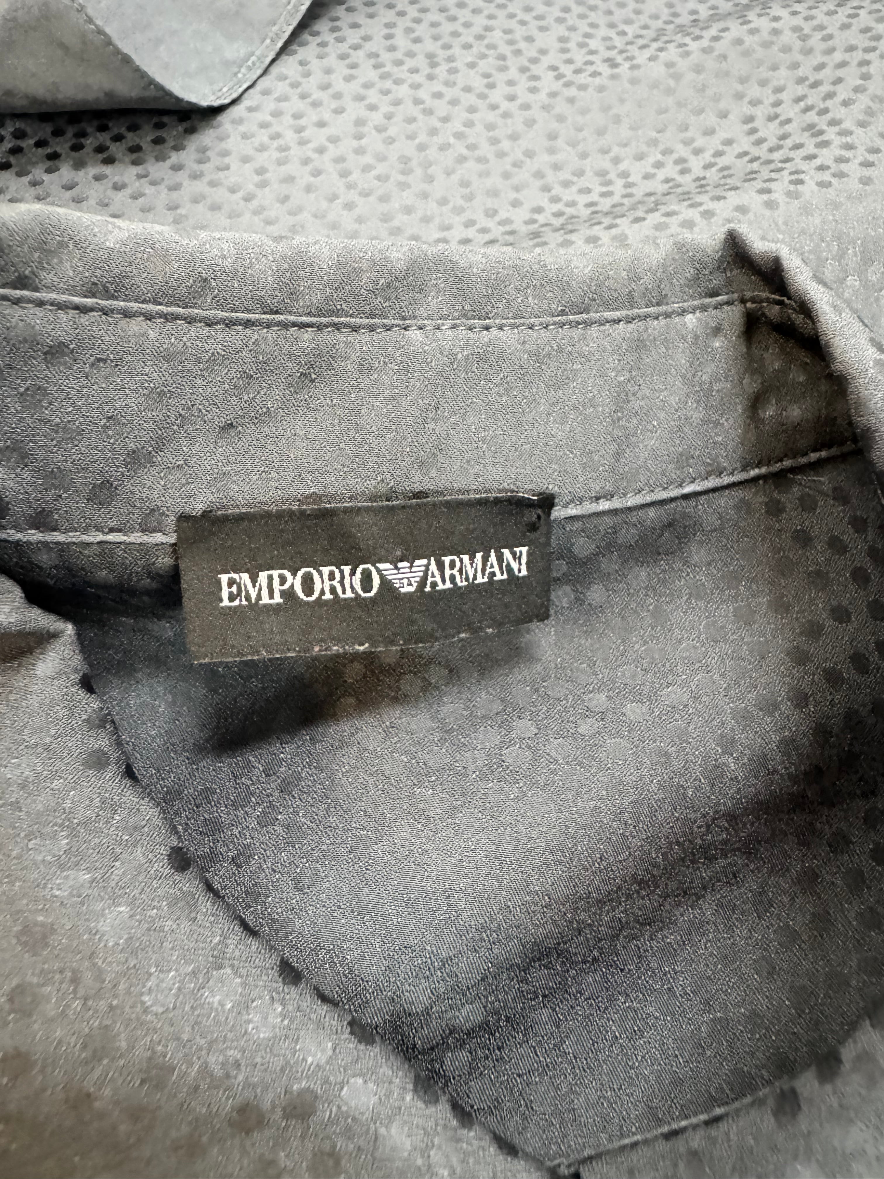 Emporio Armani Grey Silk Patterned Shirt - AU10/12