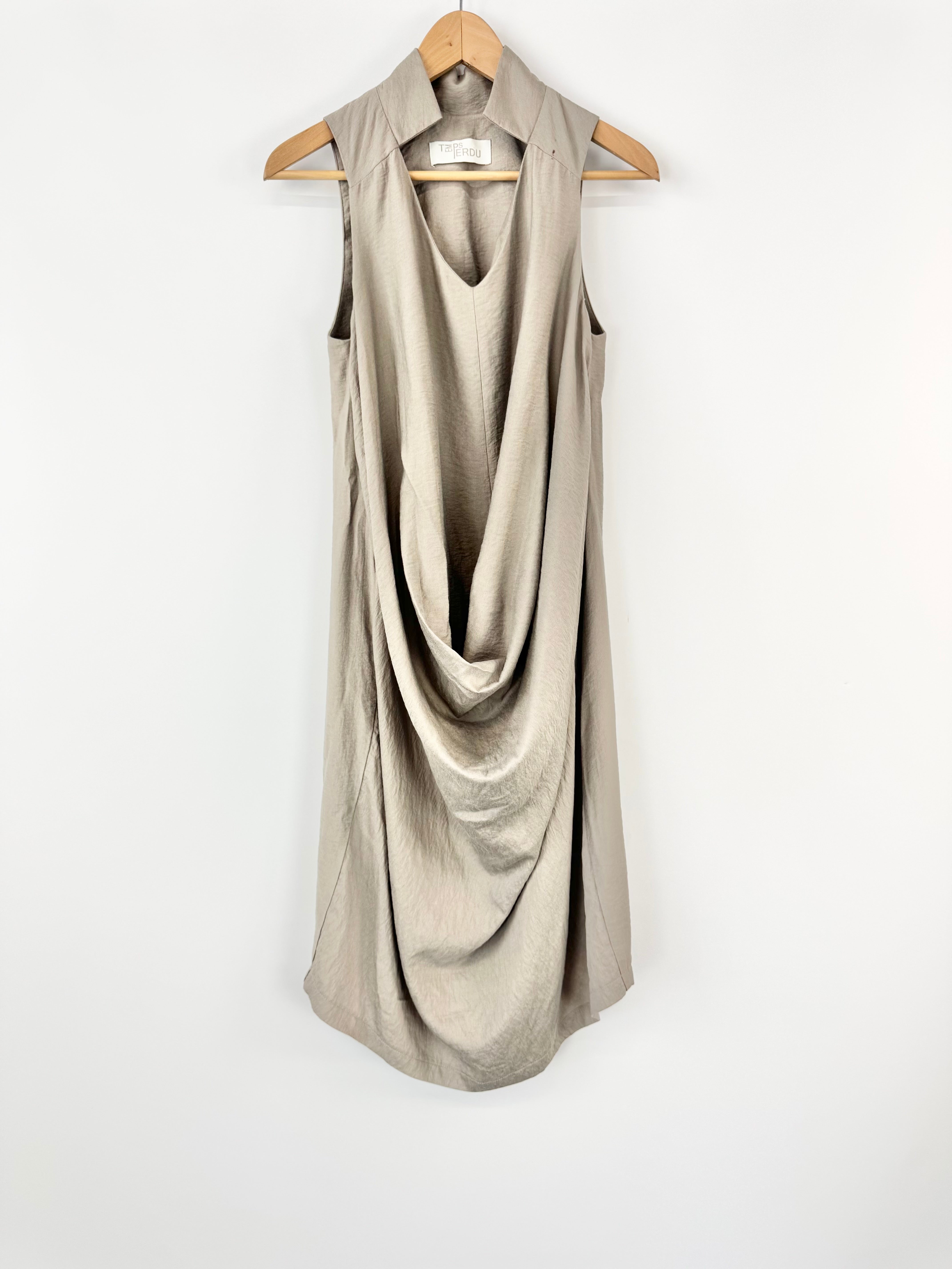 Temps Perdu Ash Grey Asymmetrical Dress - AU8