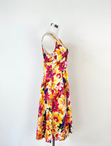 Kamikaze Silk & Cotton Summer Floral Maxi Dress - AU10