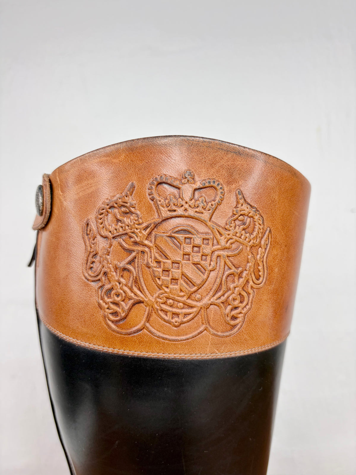Alberto Fasciani Black & Tan Leather Riding Boots - EU39