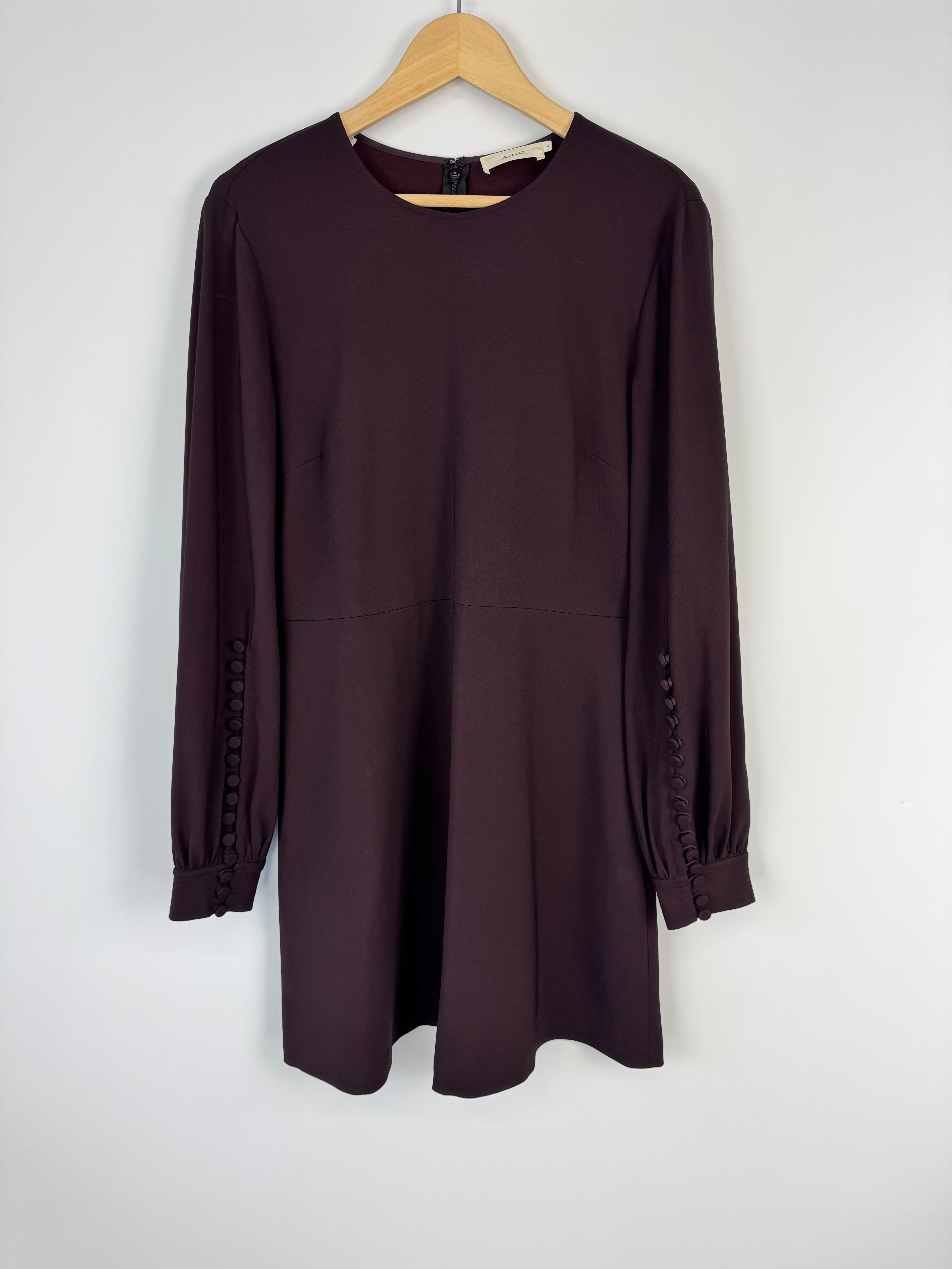 A.L.C Aubergine 'Lauren' Mini Dress - AU10