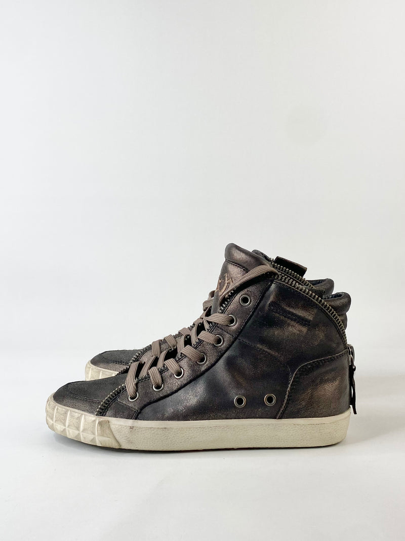 Limited A by Ash Bronze & Brown Hi Top Sneakers - EU39