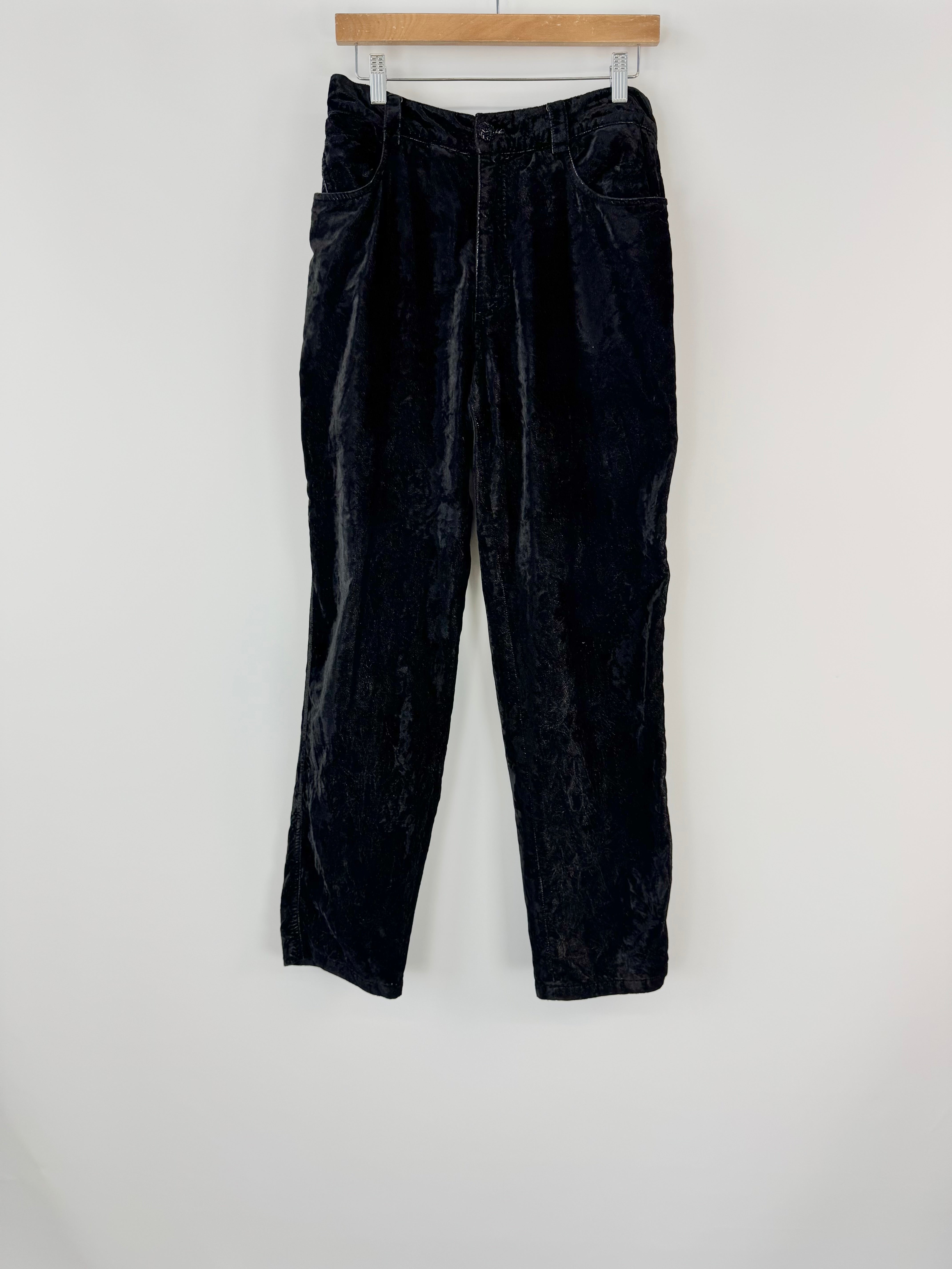Versus Gianni Versace Black Velvet Slacks - AU10/12