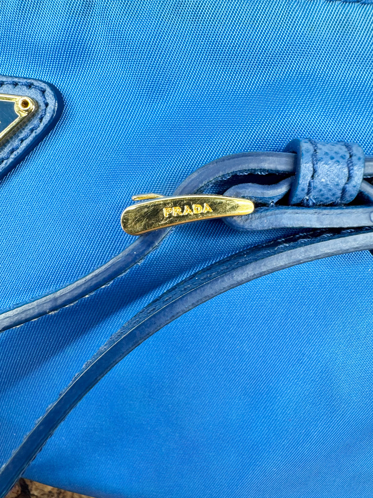 Prada Azzurro Nylon Wristlet