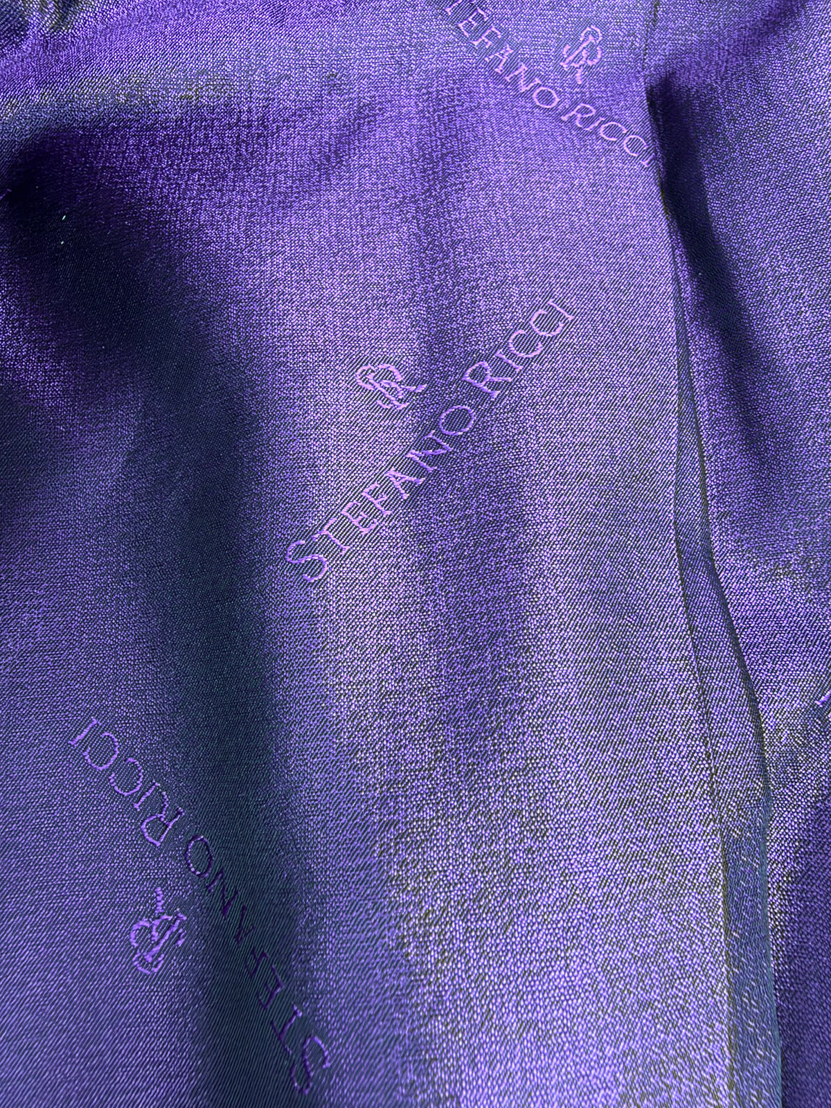 Stefano Ricci Mauve & Navy Houndstooth Mohair Cashmere & Silk Sports Jacket - 54