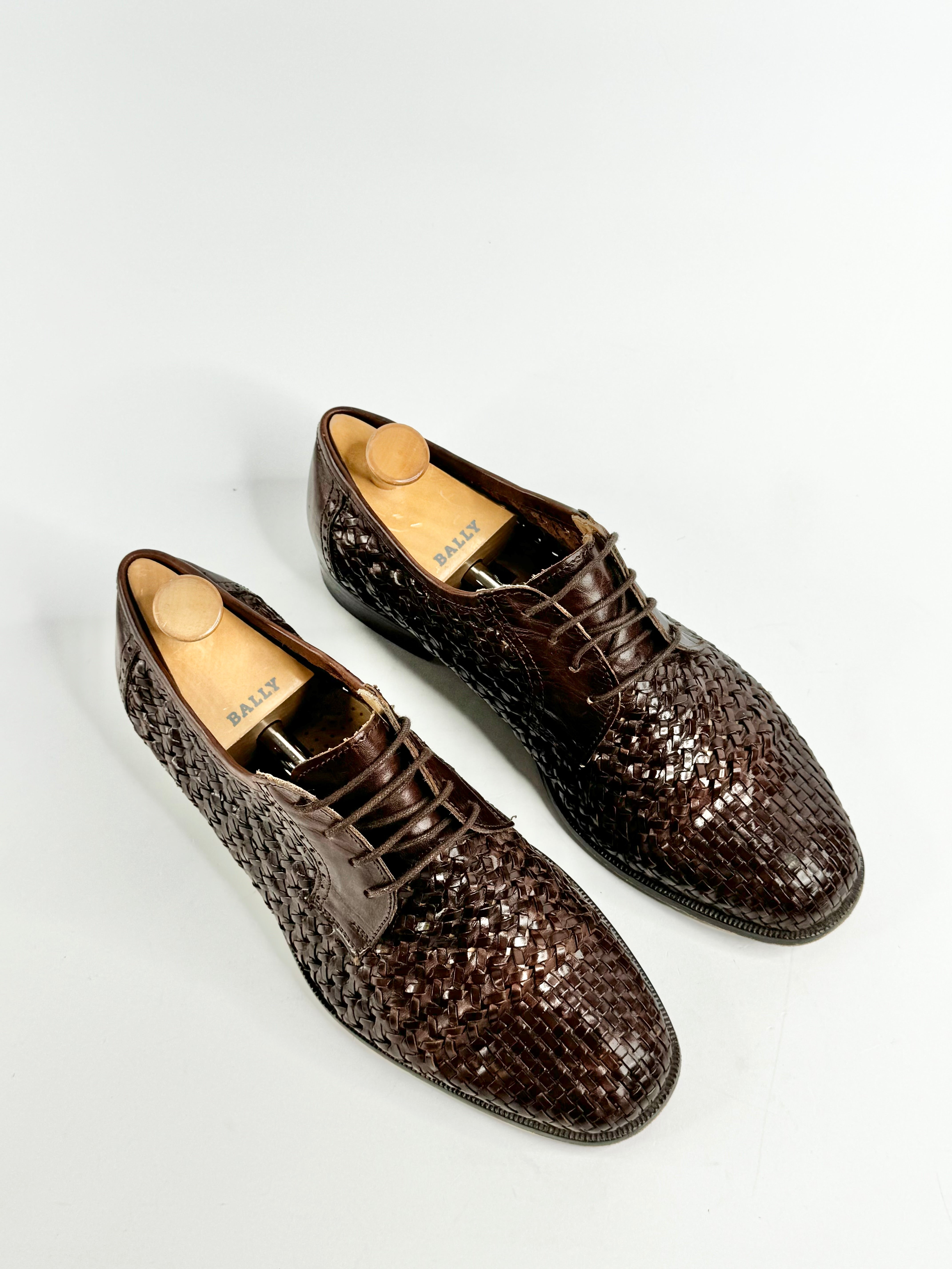 Bally Brown Woven Lace ups - EU41