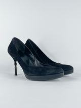 Gucci Black Suede 'Malaga' Pumps - EU41