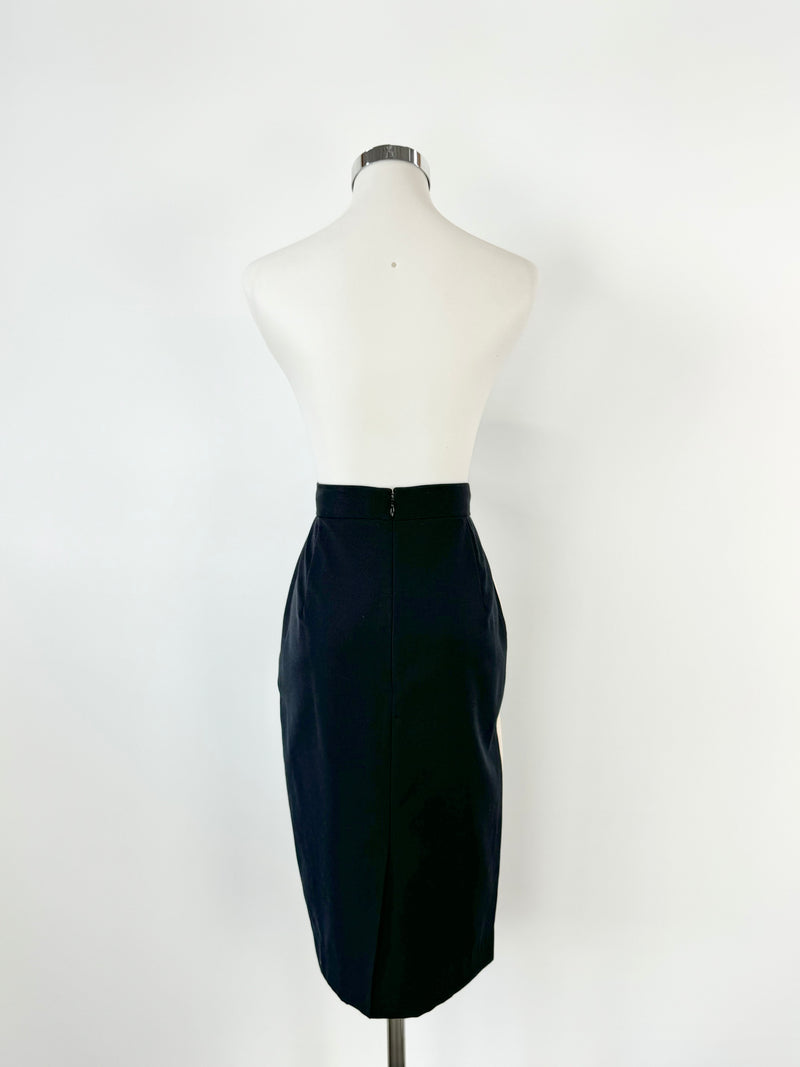 By Malene Birger Black & Ivory Pencil Skirt - AU10