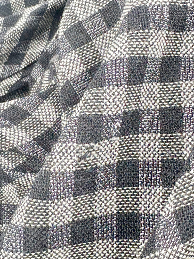 Ivano Boni Black & White Checked Long-Sleeve Dress - AU12