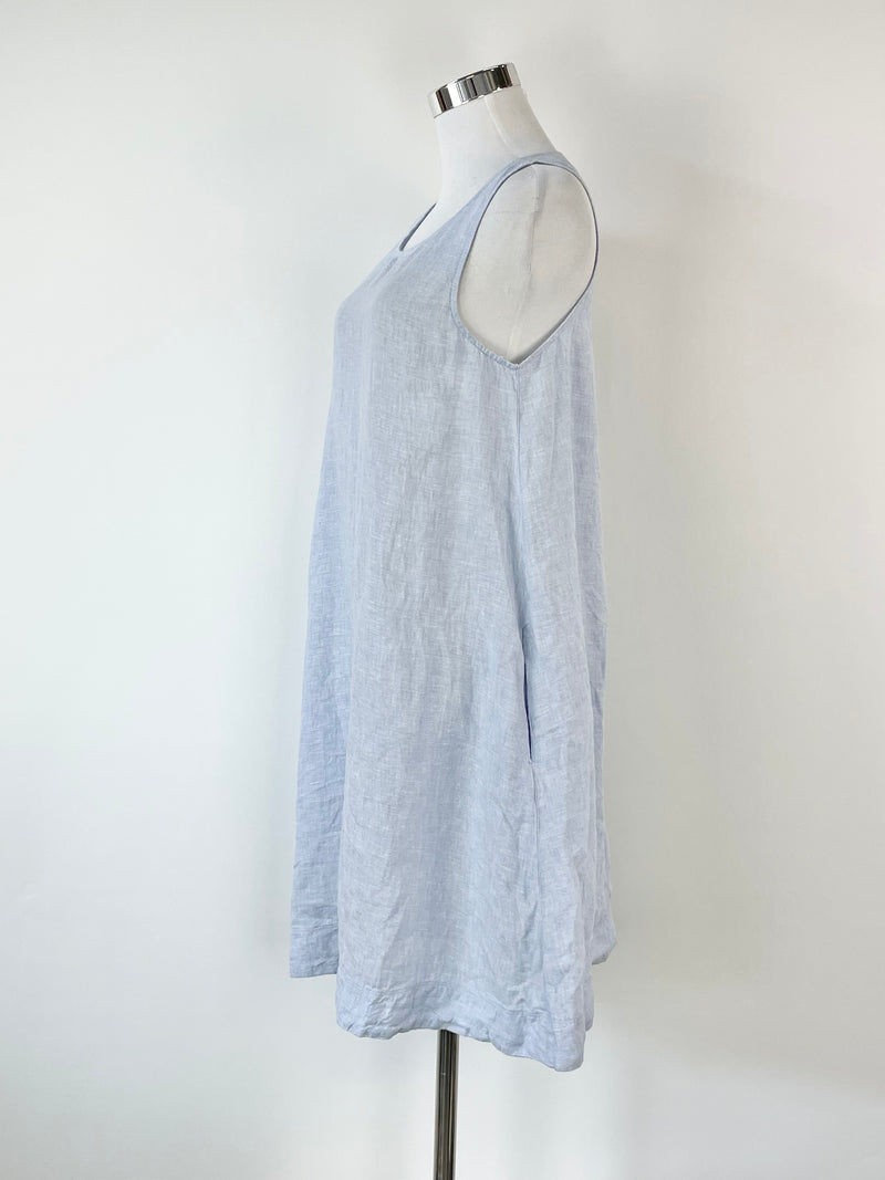 Cynthia Rowley Pale Blue Linen Smock Dress - S