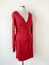 Halston Heritage Red V-Neck Dress - AU10/12