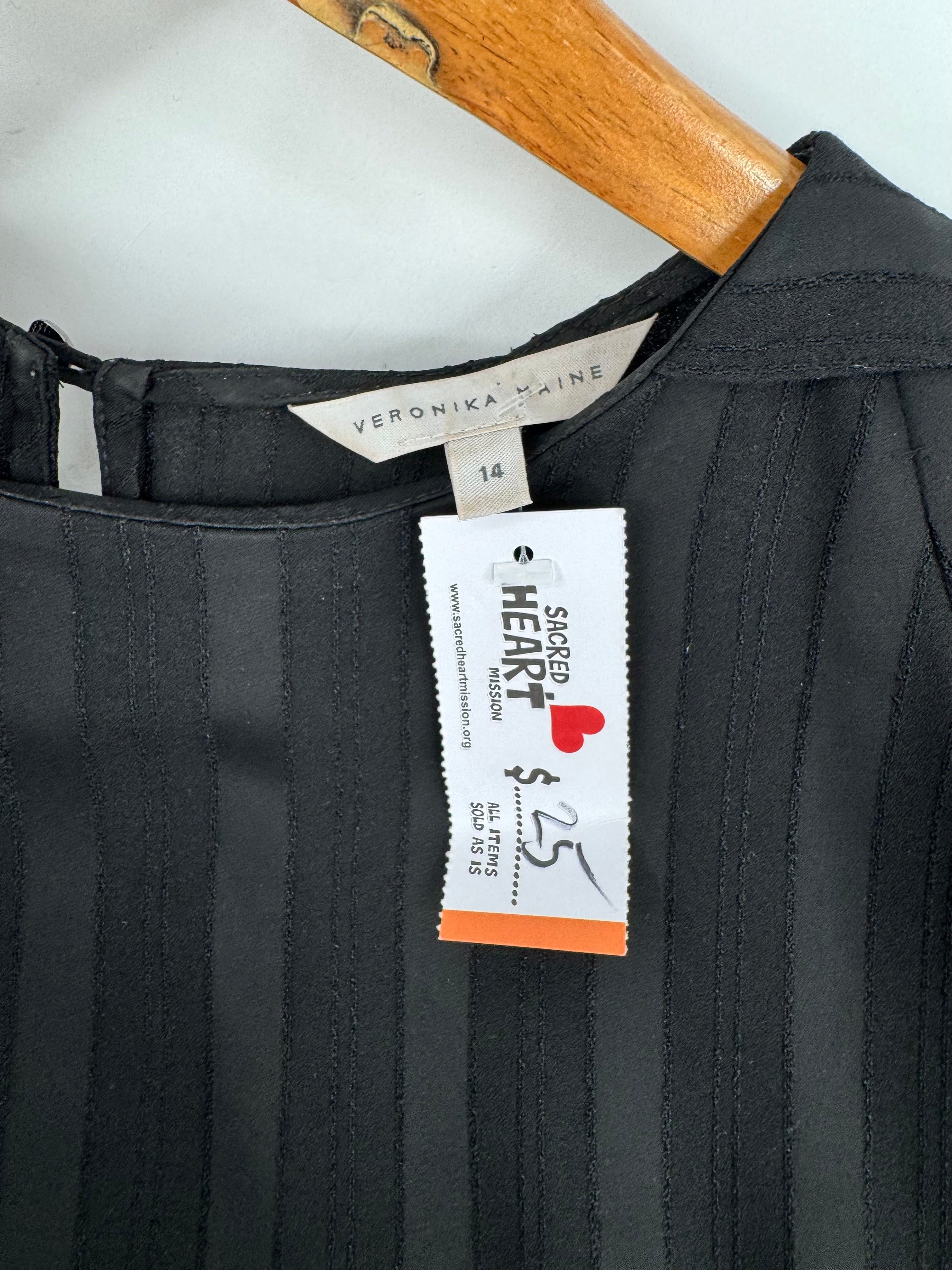 Veronika Maine Striped Black Blouse - AU14