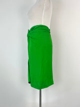 Cédric Charlier Emerald Green Knotted Midi Skirt - AU14