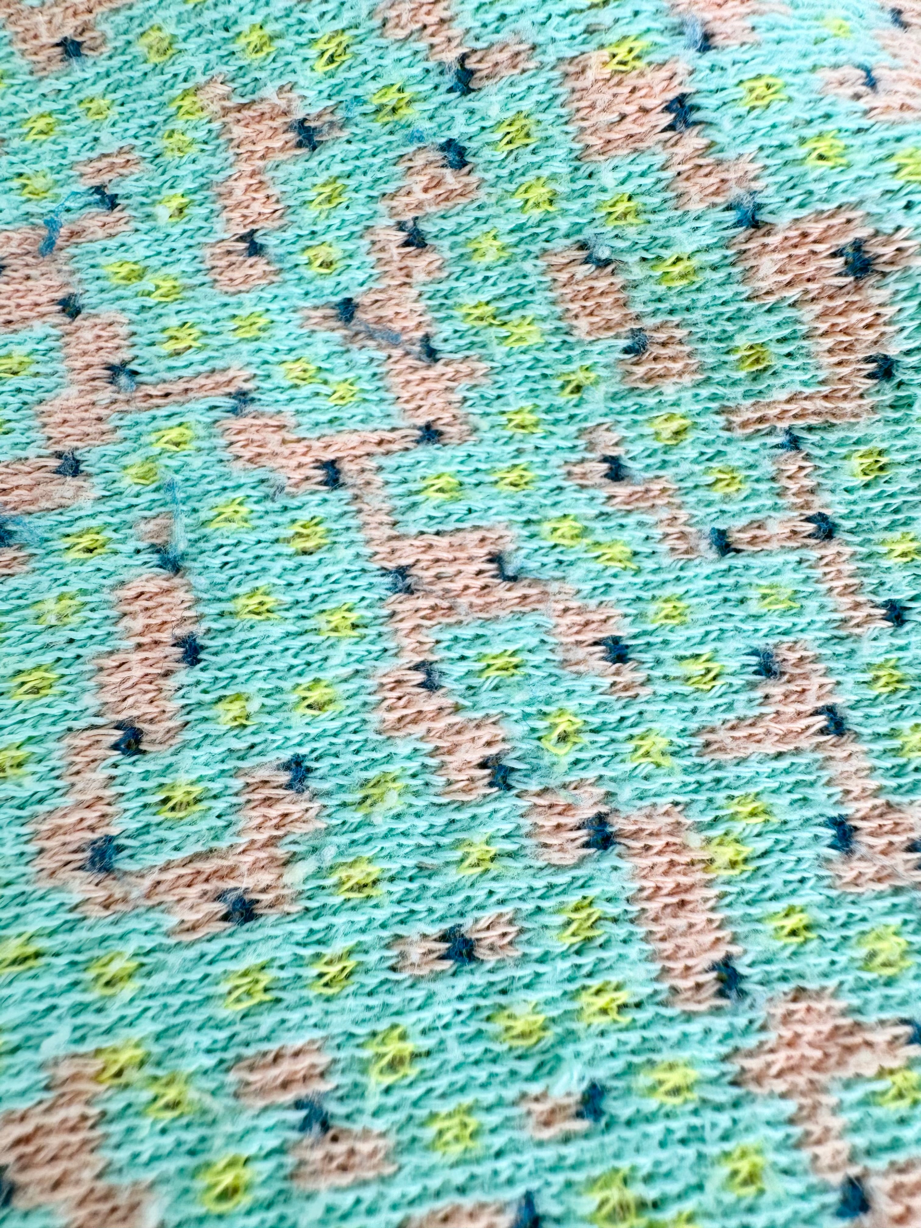 Zuzunaga Lime Green & Orange Patterned Cotton Blanket