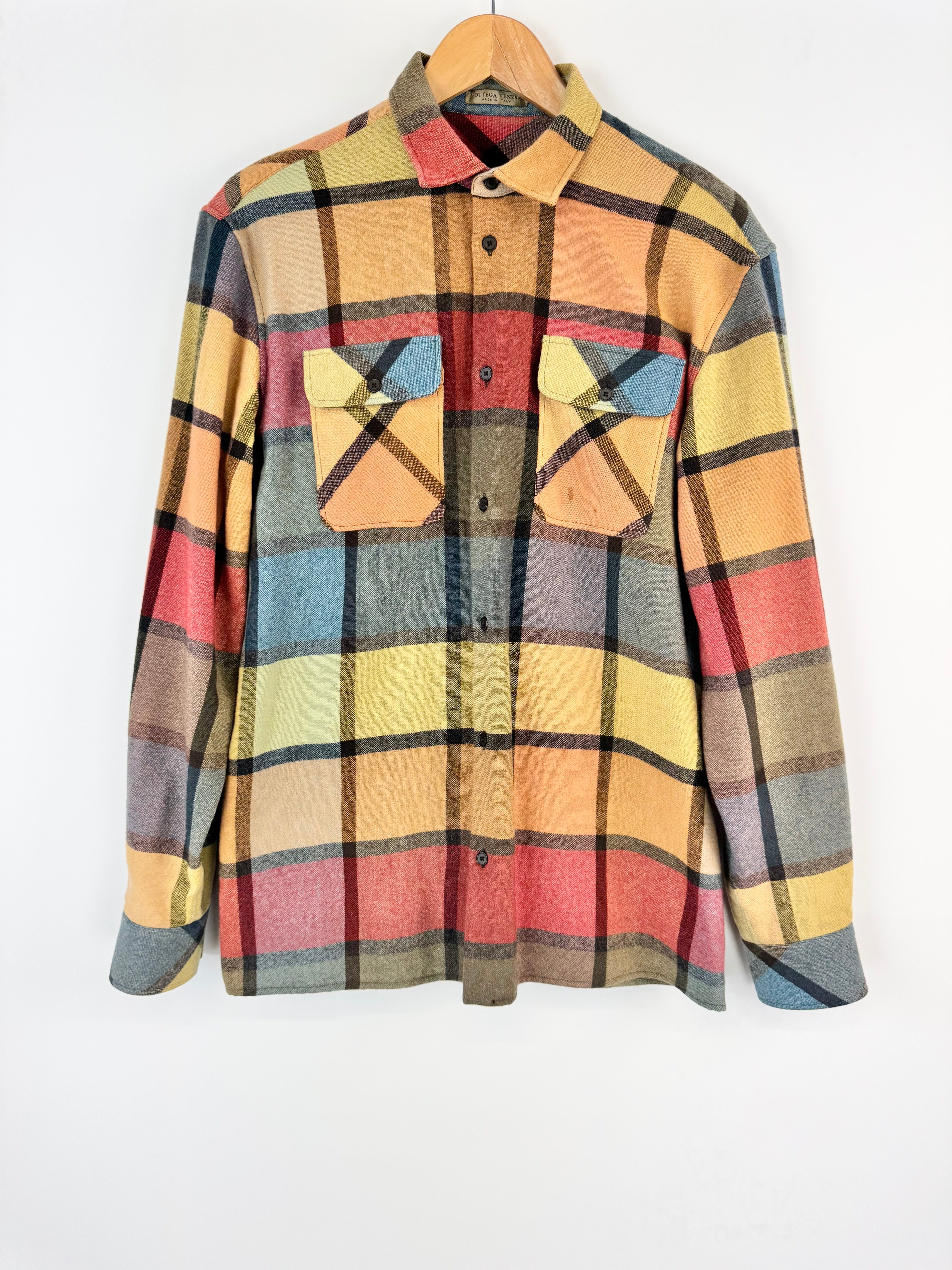 Bottega Veneta Multicoloured Plaid Wool Shirt - M/L