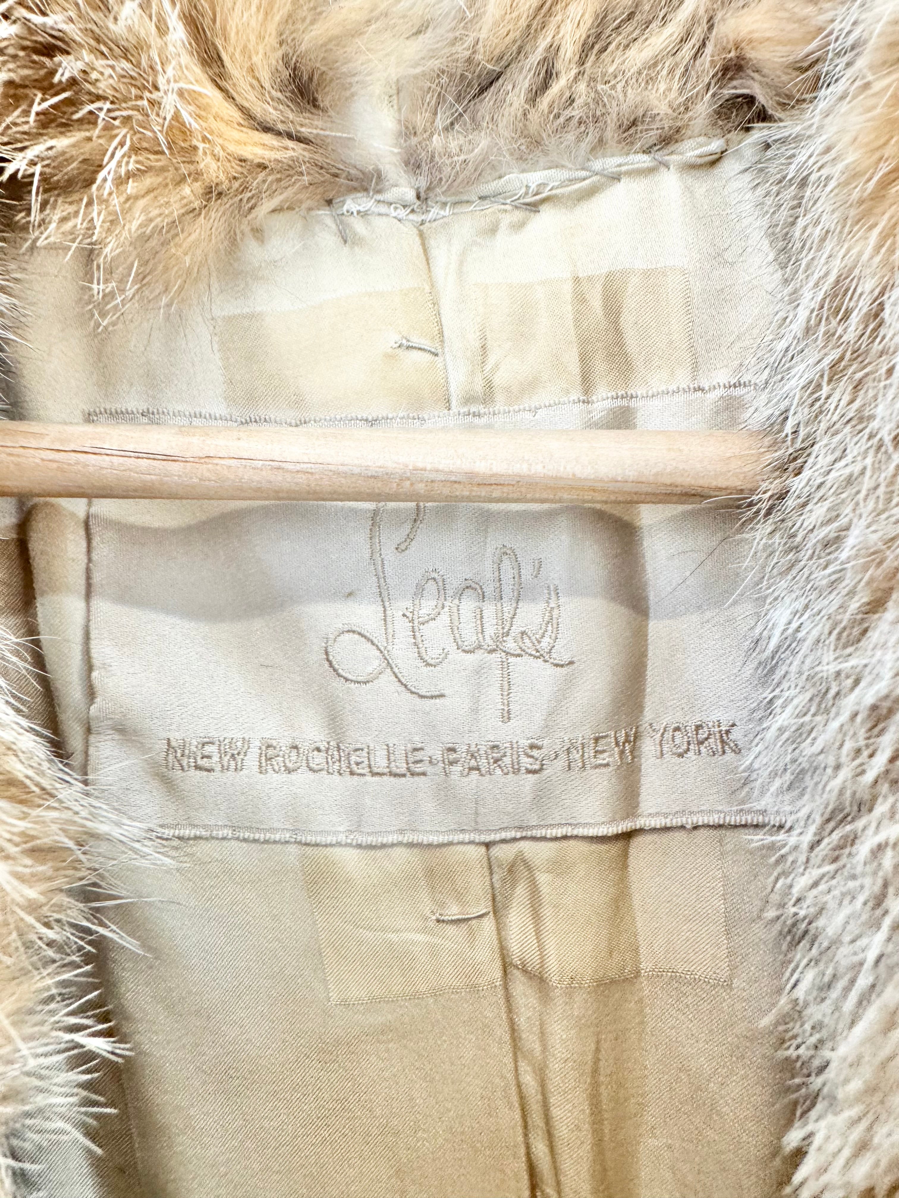 Leafs Beige Long Fur Coat - AU8/10