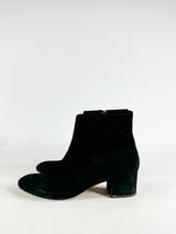 Halston Black Suede Ankle Boots - EU40