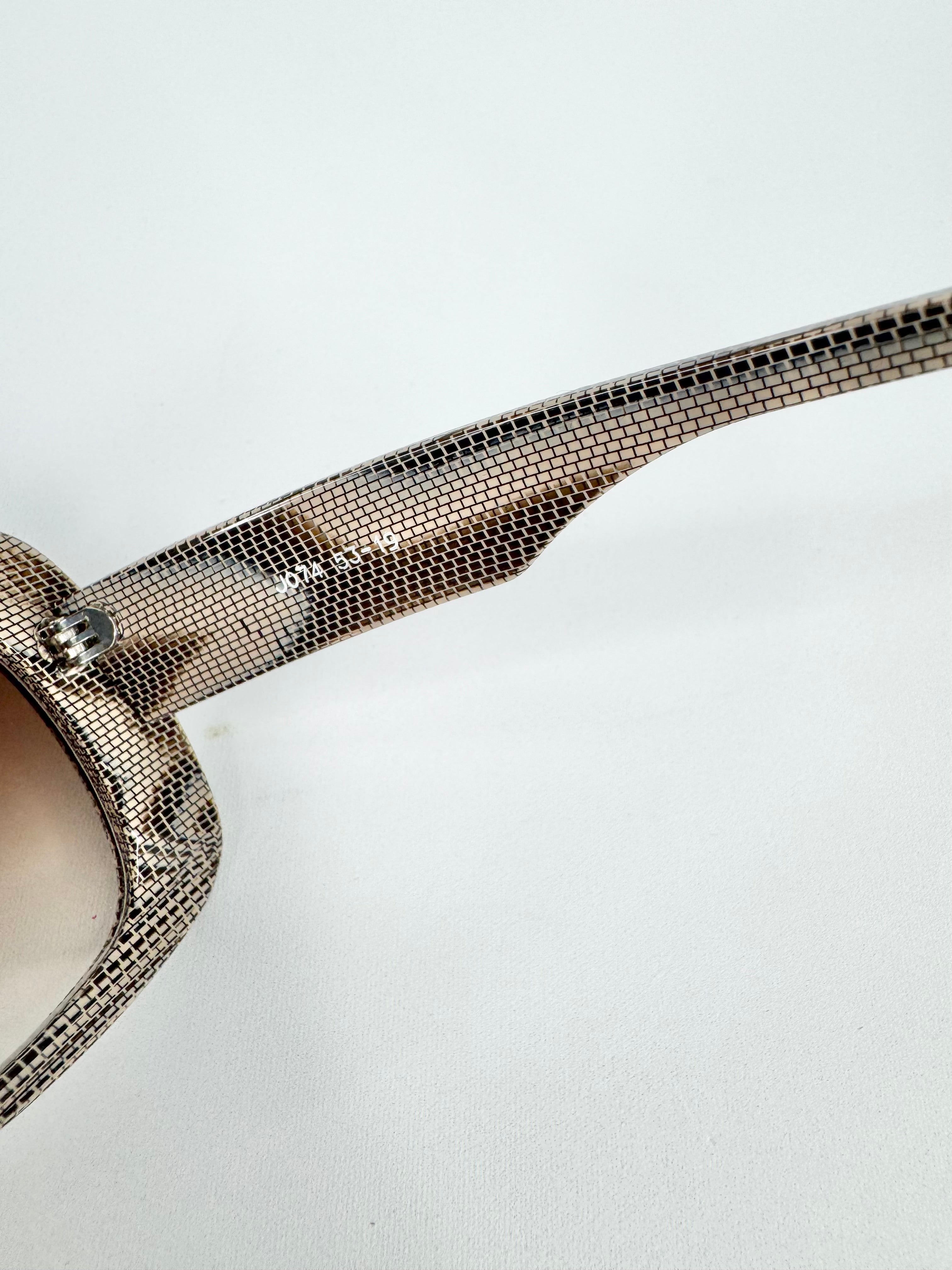 Pagani Grey, Beige & Taupe Pattern Sunglasses