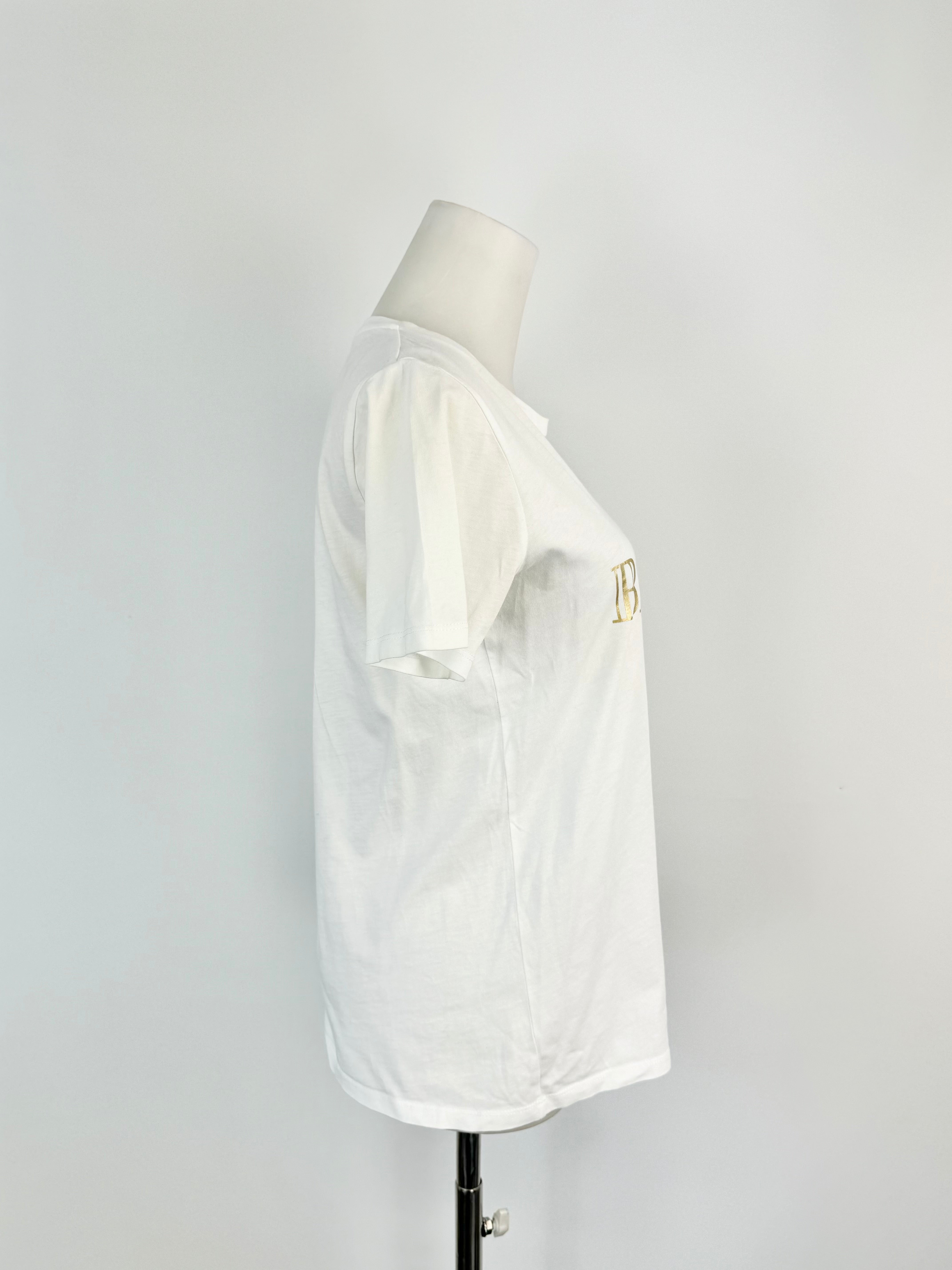 Balmain White Gold Logo T-Shirt - AU8/10