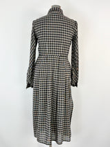 Ivano Boni Black & White Checked Long-Sleeve Dress - AU12