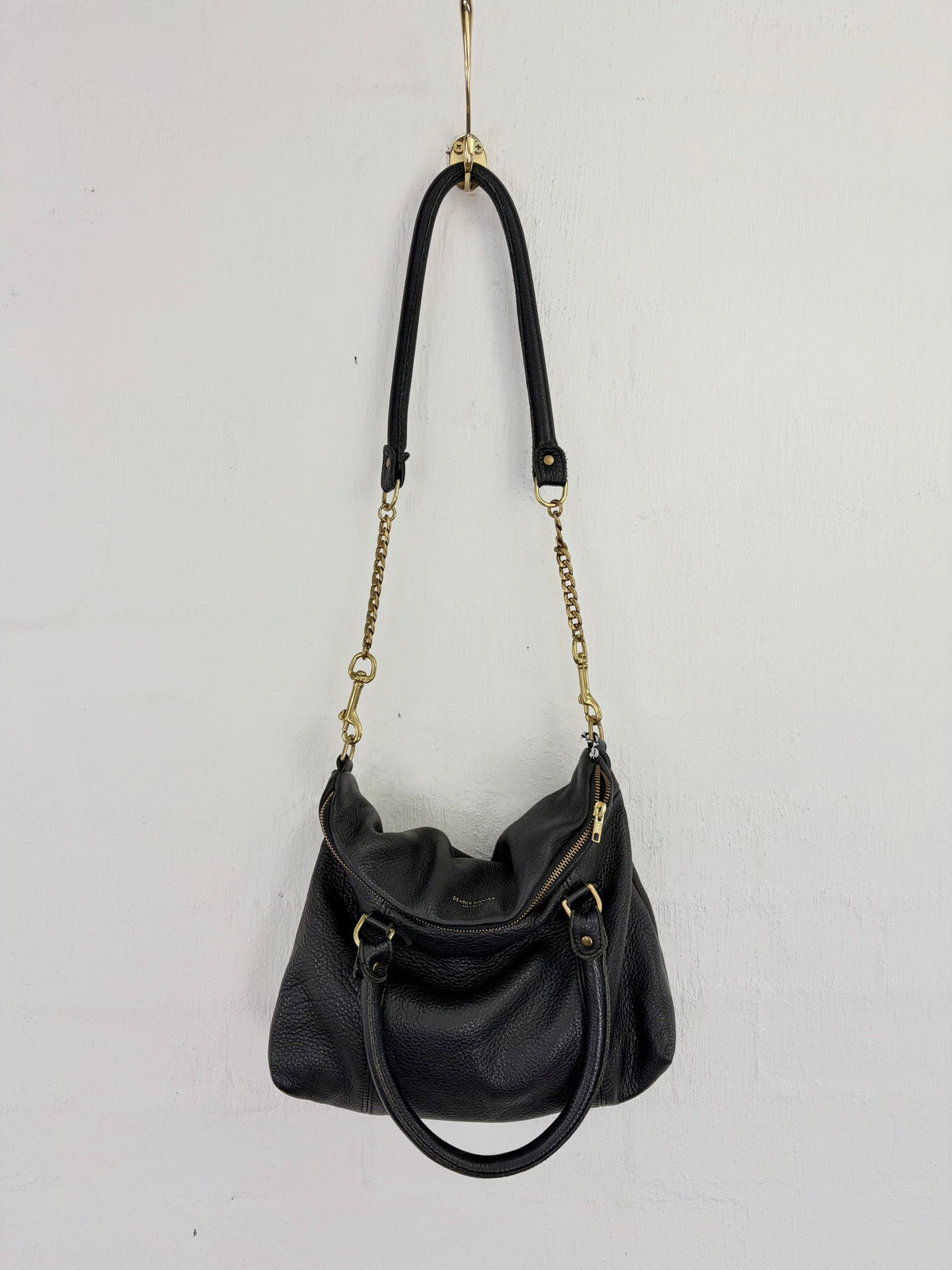 Deadly Ponies Grained Leather Shoulder Bag