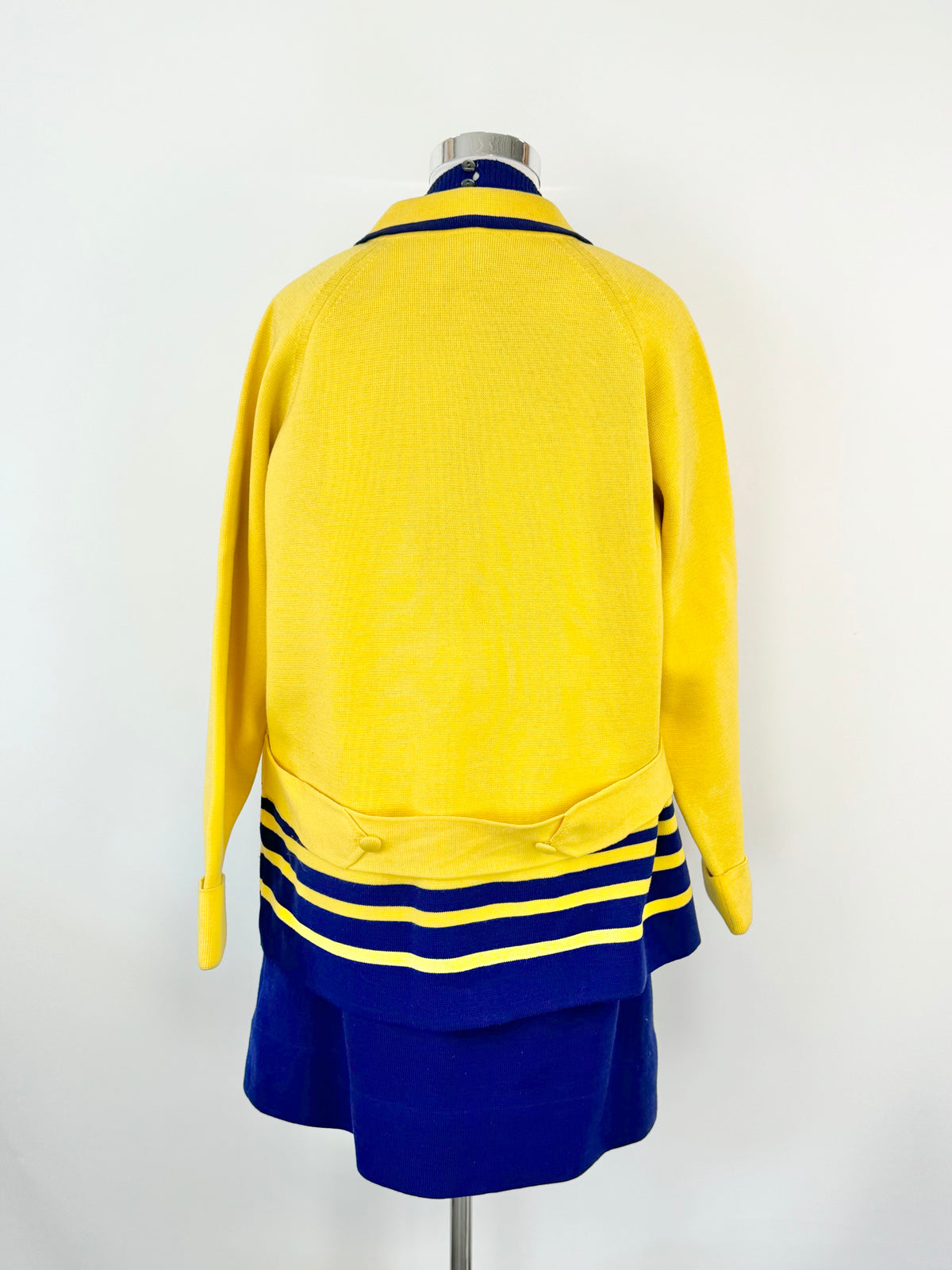 Vintage Hand Made Blue & Yellow Three Piece Suit - AU12/14