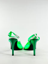 Scanlan Theodore Sheer Emerald Green Stilettos - EU41