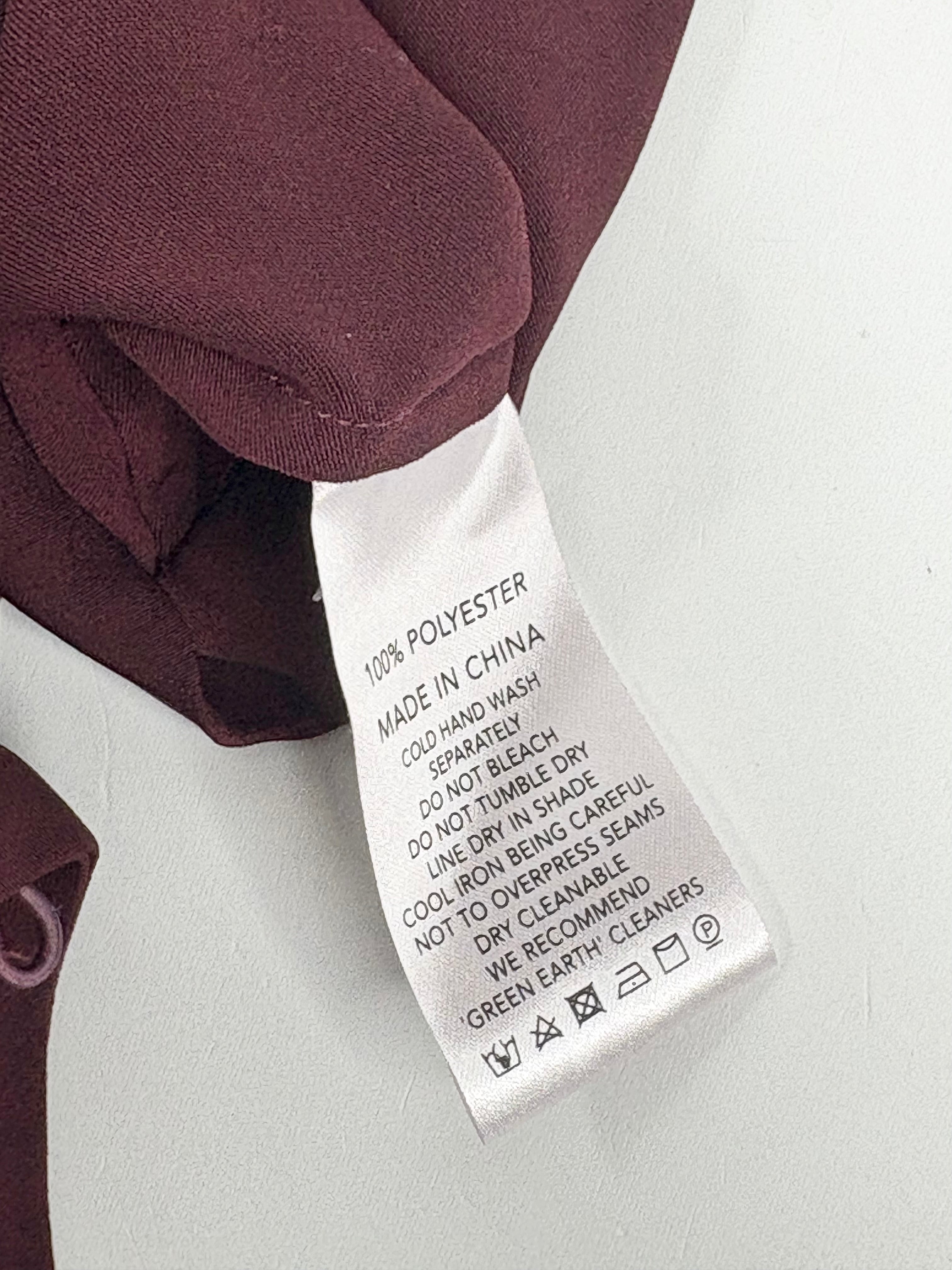 Acler Bordeaux Wrap Blouse - AU10