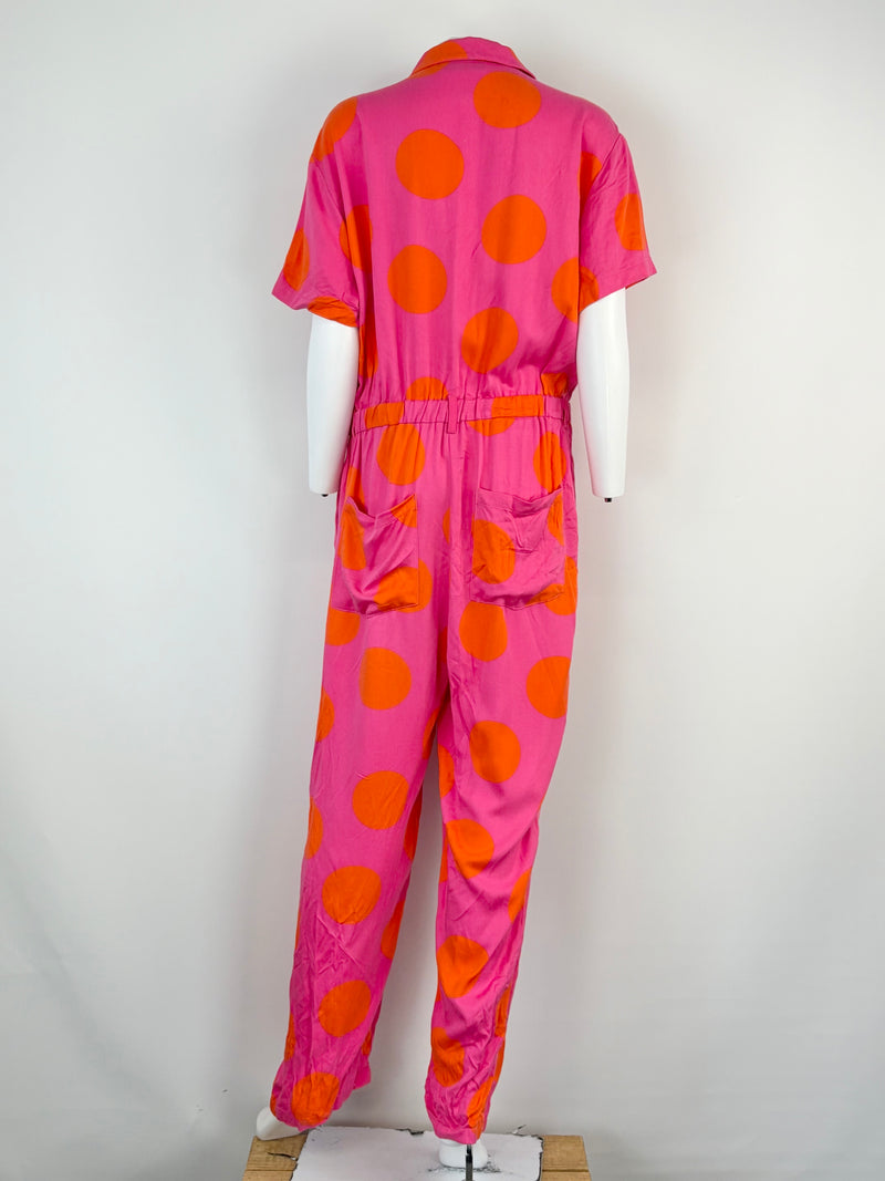Lazy Oaf Pink & Red Polka-Dot Jumpsuit - AU12