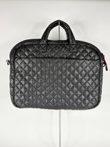 MZ Wallace Black Quilted Metro 13" Commuter Laptop Bag