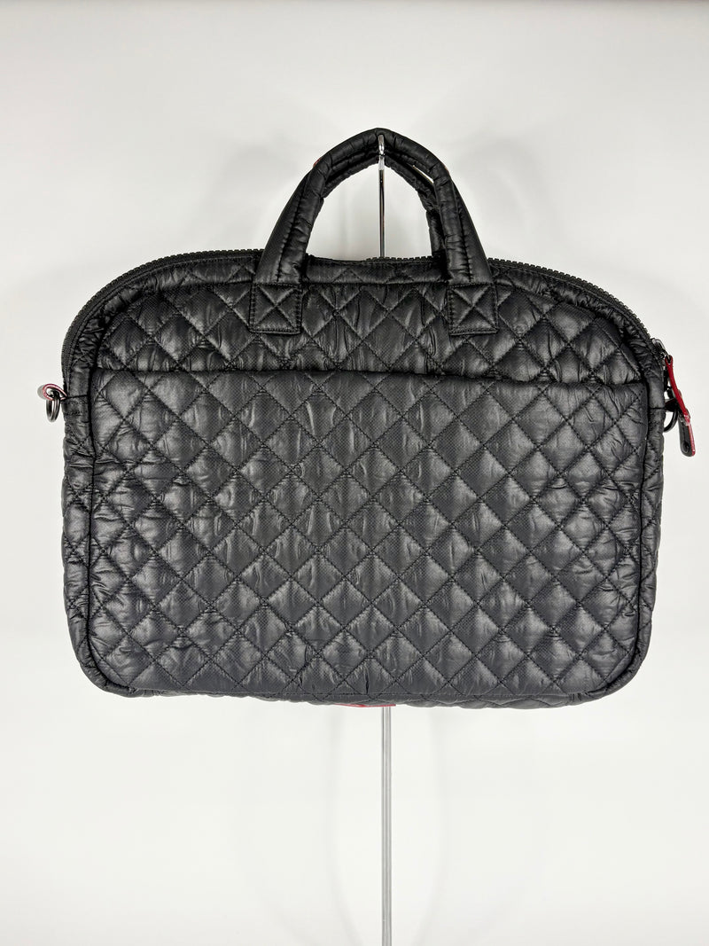MZ Wallace Black Quilted Metro 13" Commuter Laptop Bag