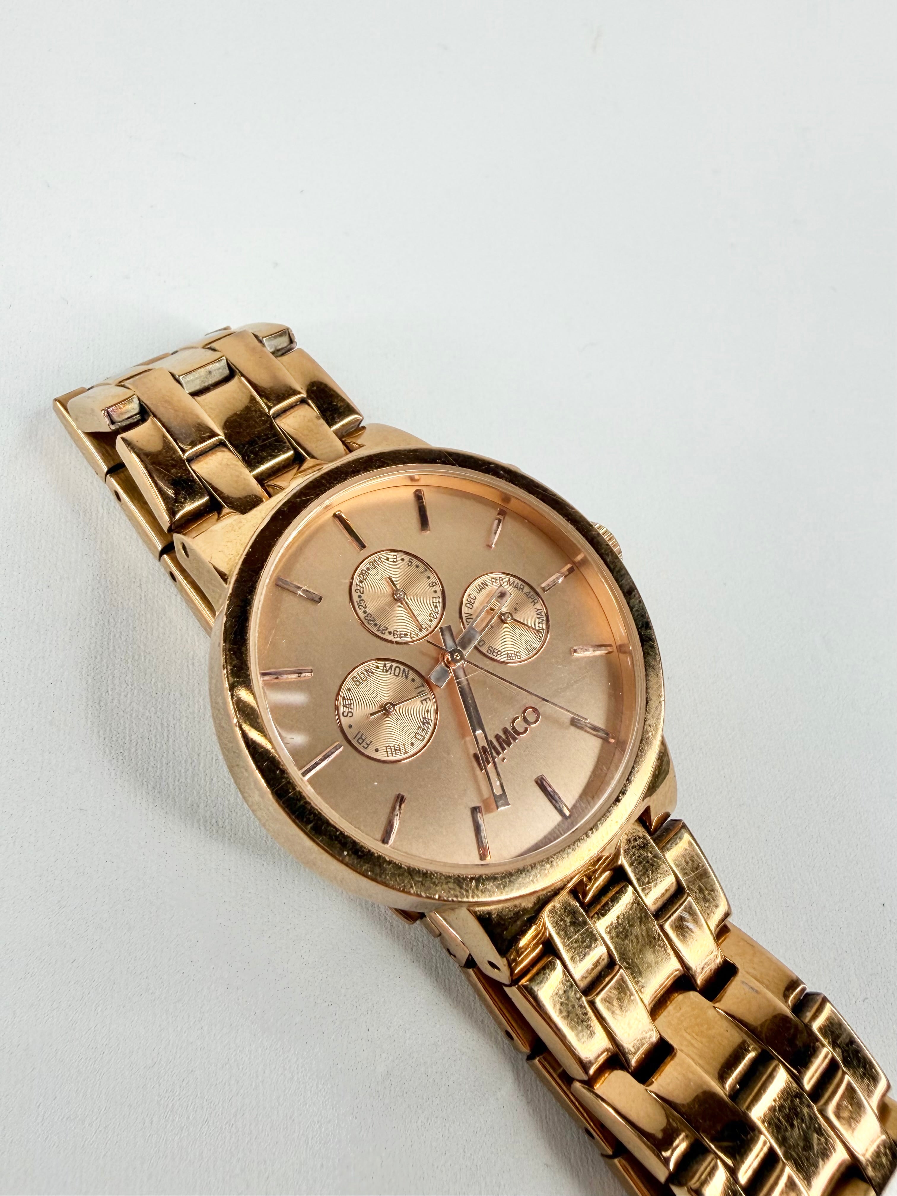 Mimco Rose Gold Japanese Movement Watch