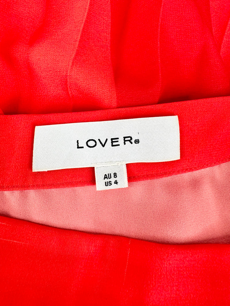 Lover Sunset Orange Pleated Skirt - AU8