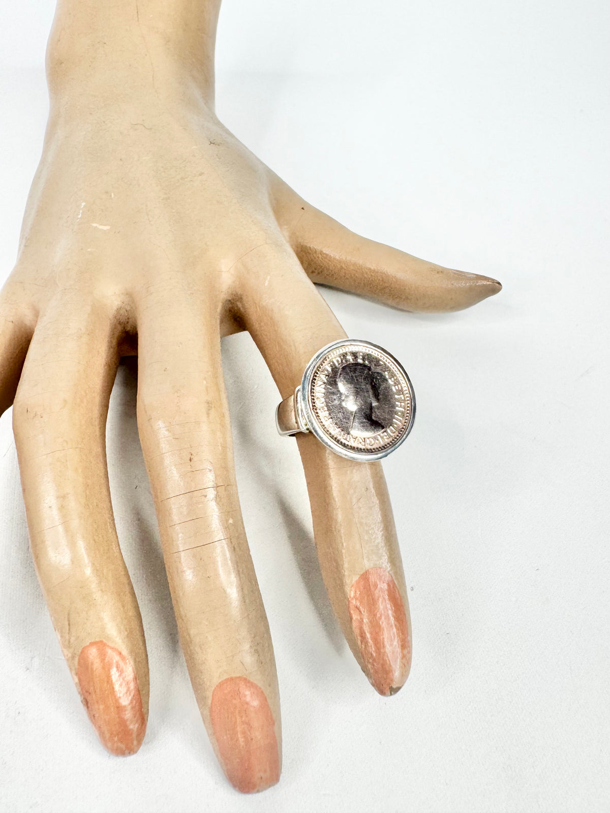 Silver Sixpence Ring