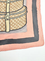 Louis Vuitton Silk LV Groom Square Scarf in Rose Poudre