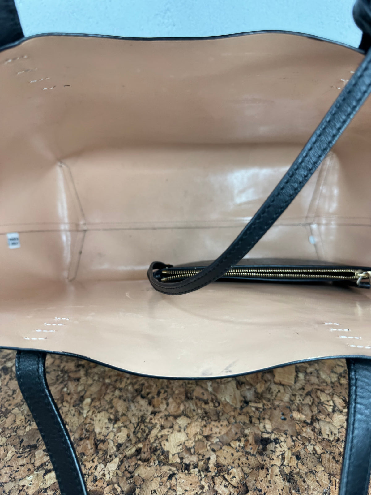 Mansur Gavriel Large Leather Tote Bag with Cosmetics Pouch