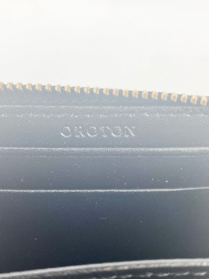 Oroton Dark Chocolate Monogrammed Coin Purse