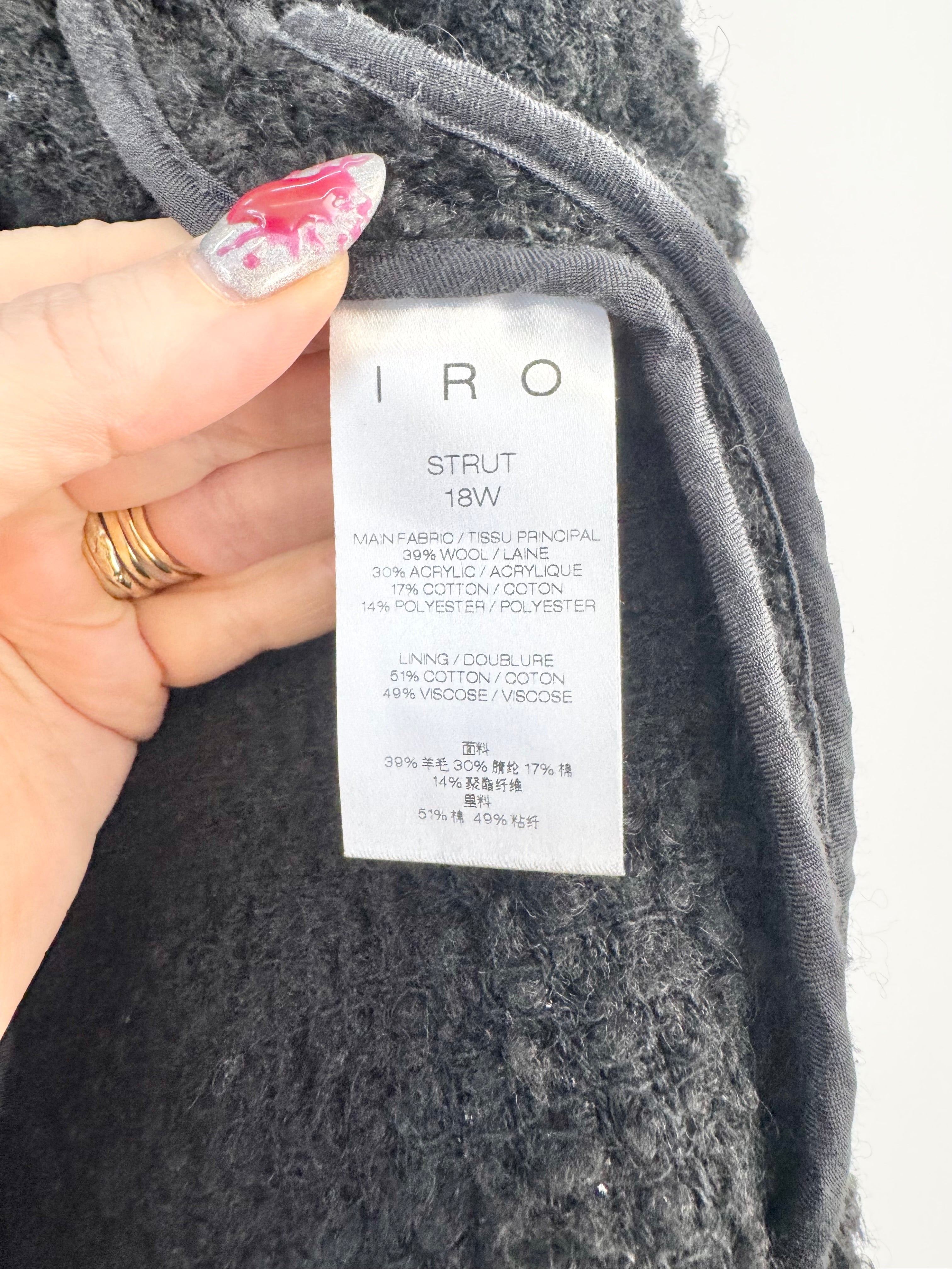 IRO 'Strut' Boucle Black Jacket - AU12