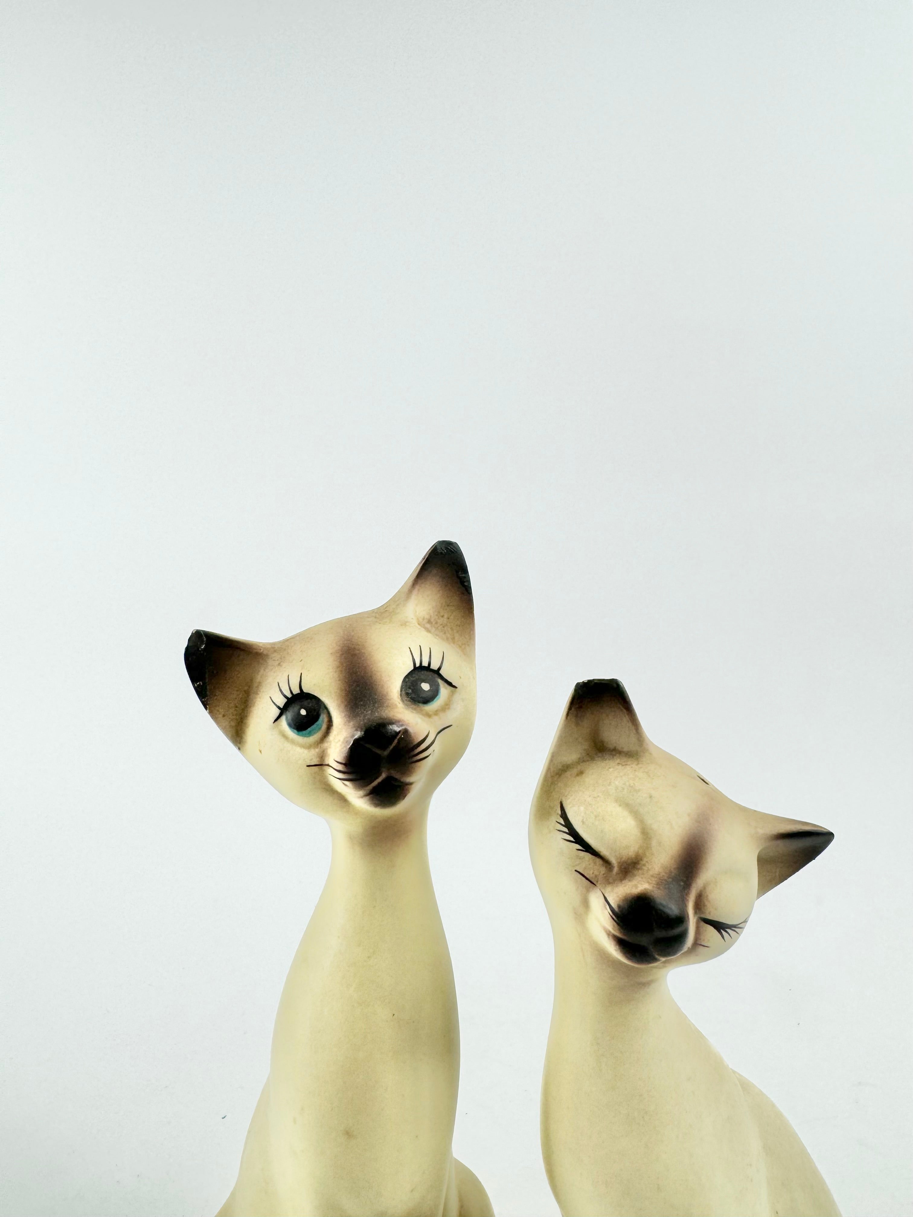 Mid Century Japanese Siamese Cat Salt & Pepper Shakers