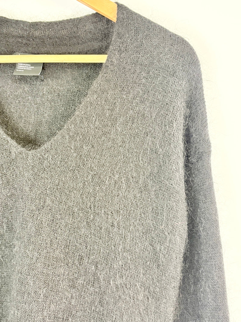 Armani Exchange Black Wool & Mohair Blend Sweater - AU10