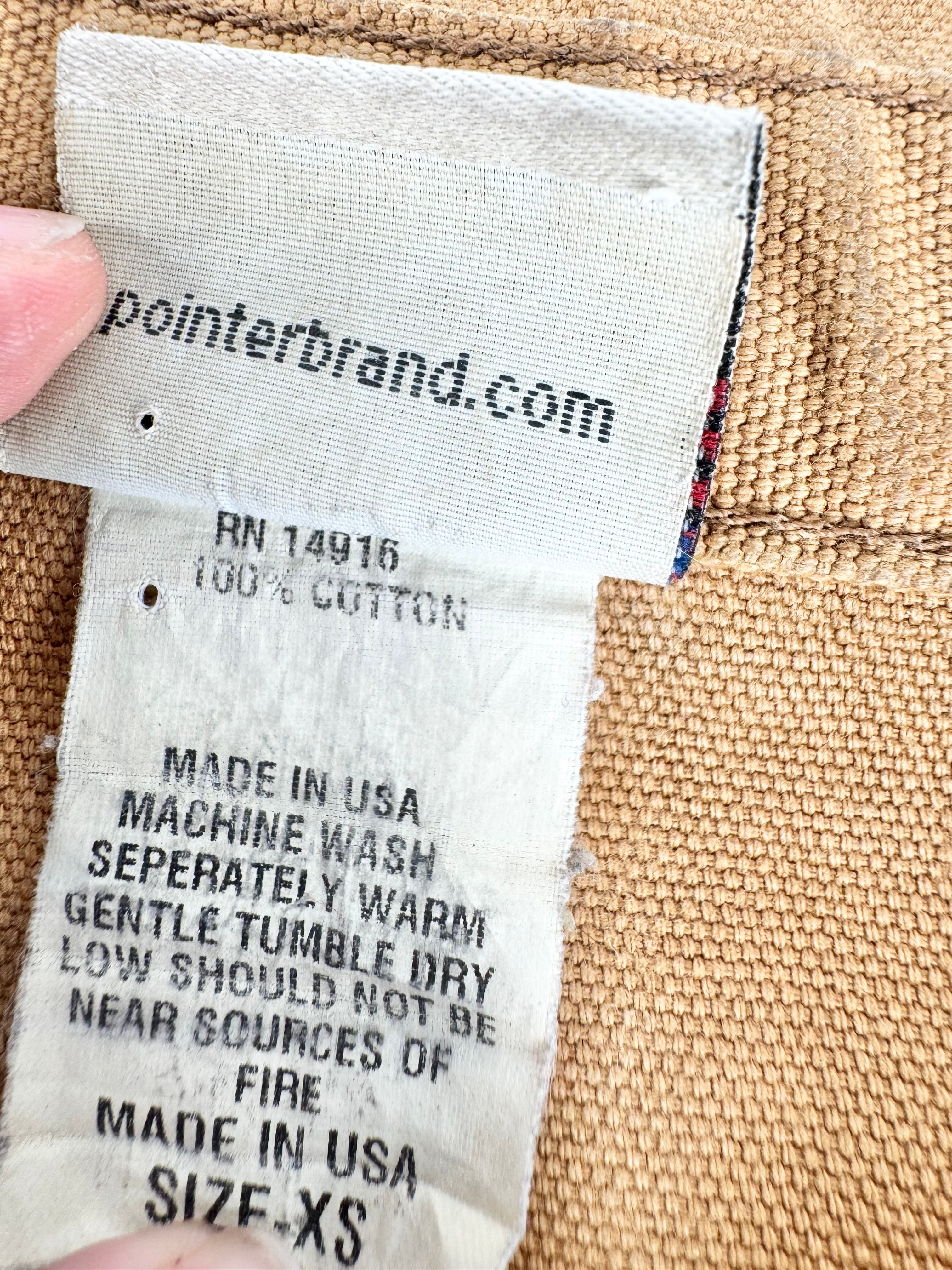 Vintage Pointer Brand  Caramel Canvas  Construction Jacket - XS