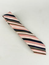 Vintage Givenchy Gentleman Pink & Blue Striped Tie