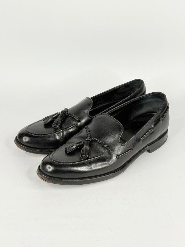 Loake 1880 Black Leather Tassel Loafers - EU42.5