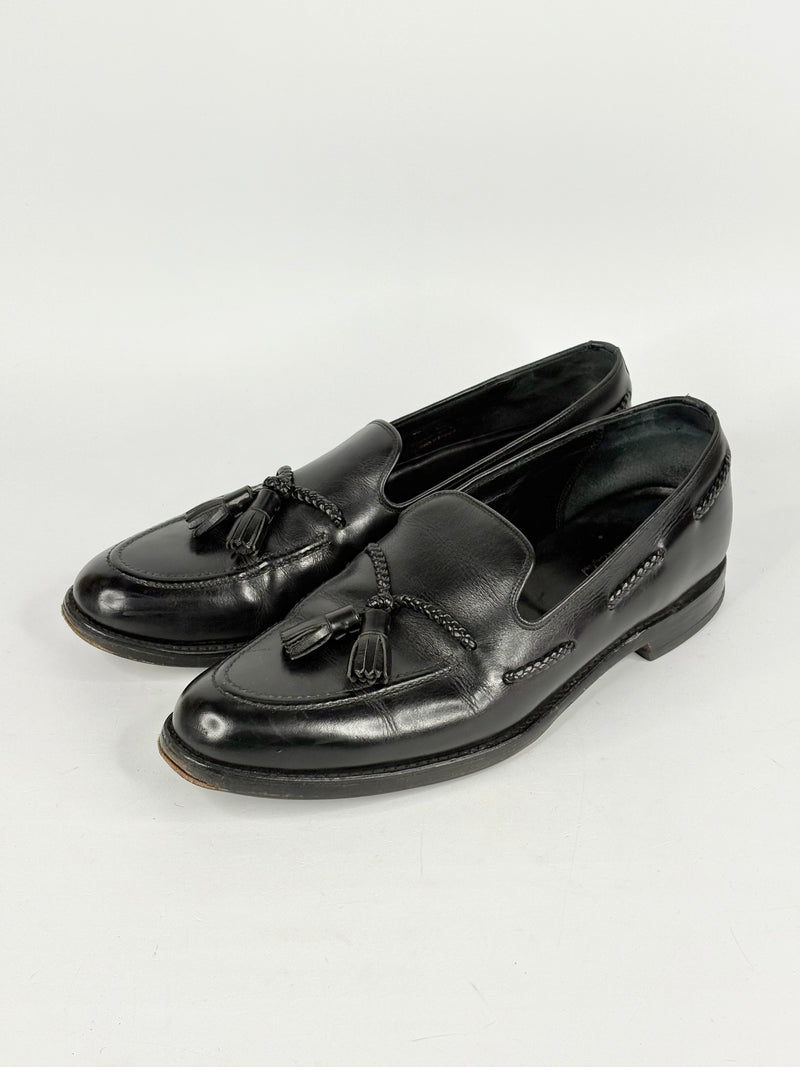 Loake 1880 Black Leather Tassel Loafers - EU42.5