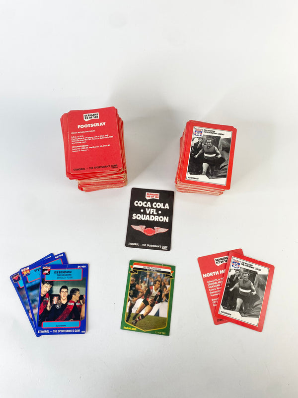 Vintage 1989 Stimoral Scanlens AFL Trading Cards