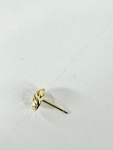 9ct Gold Hammered Round Studs